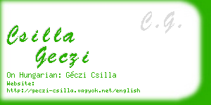 csilla geczi business card